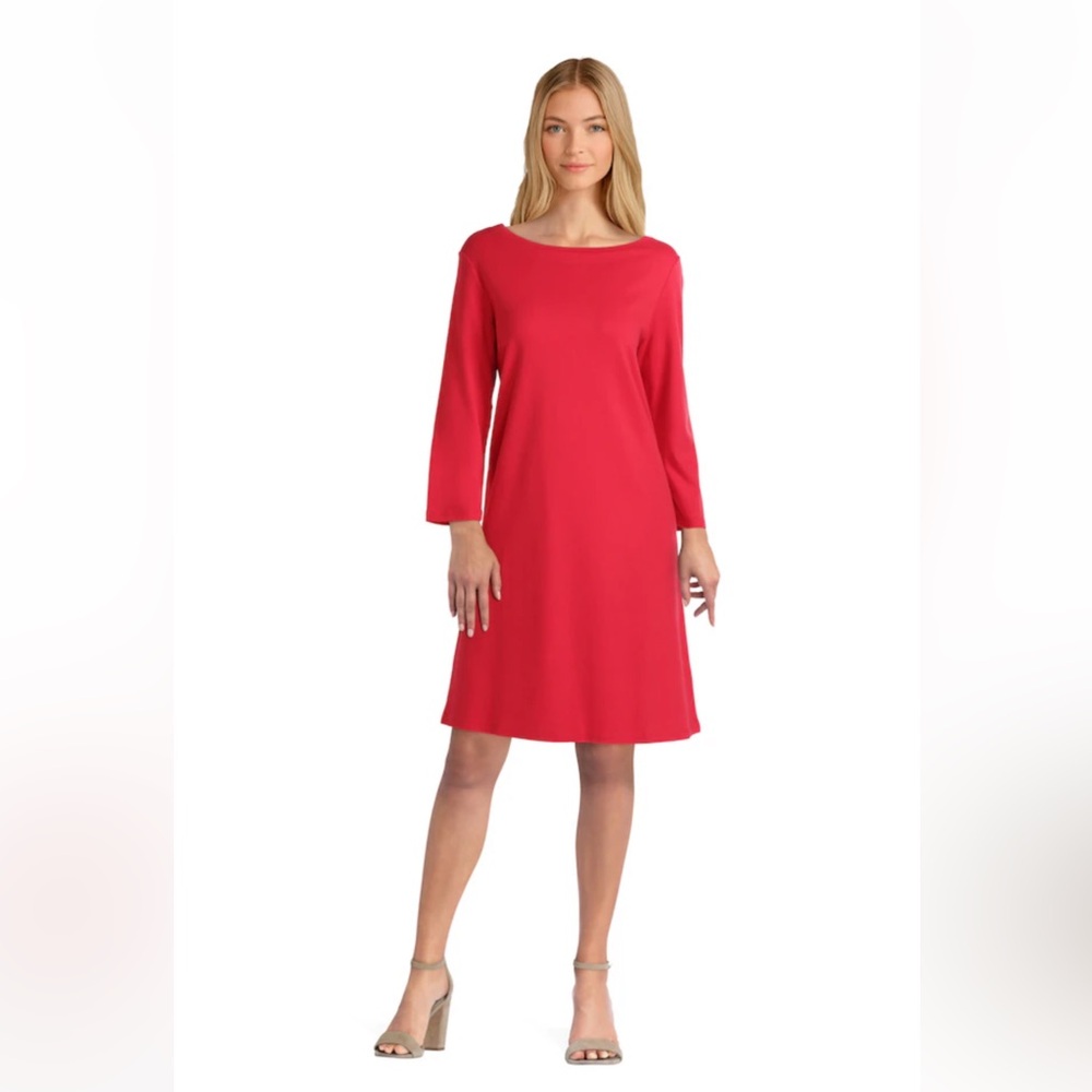 Pima cotton boatneck dress
